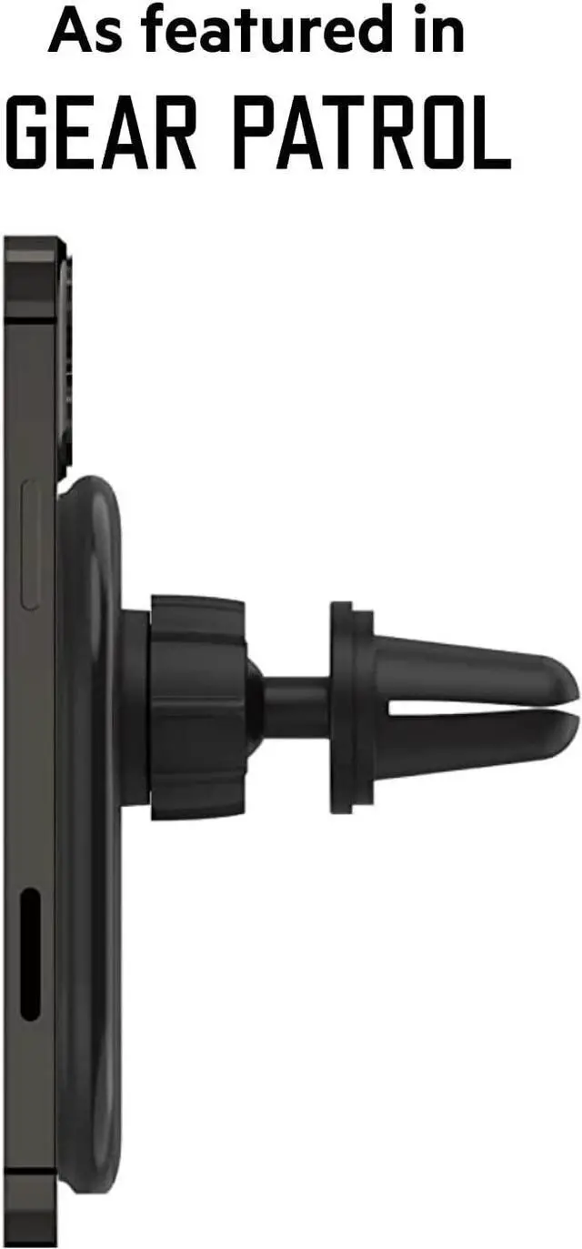 Alt view image 4 of 7 - Belkin Magsafe Compatible Car Phone Magnetic Charging Mount, Air Vent Phone Holder And Charger For Iphone 13, 12, Pro, Pro Max, Mini (Power Supply Included)