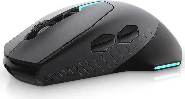 Alt view image 3 of 4 - Alienware Wired/Wireless Gaming Mouse AW610M: 16000 DPI Optical Sensor - 350 Hour Rechargeable Battery Life - 7 Buttons - 3-ZONE Alienfx RGB Lighting, Dark Side of the Moon