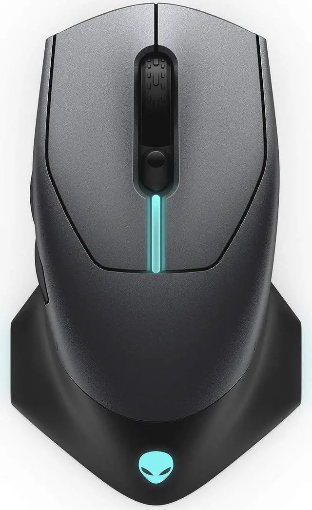 Main image of Alienware Wired/Wireless Gaming Mouse AW610M: 16000 DPI Optical Sensor - 350 Hour Rechargeable Battery Life - 7 Buttons - 3-ZONE Alienfx RGB Lighting, Dark Side of the Moon