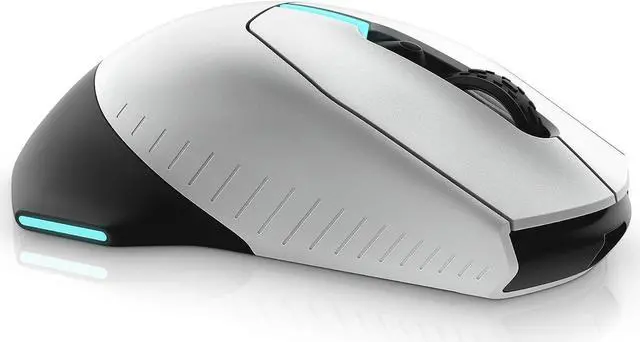 Alt view image 2 of 5 - Alienware Wired/Wireless Gaming Mouse 610M-Light, Lunar Light