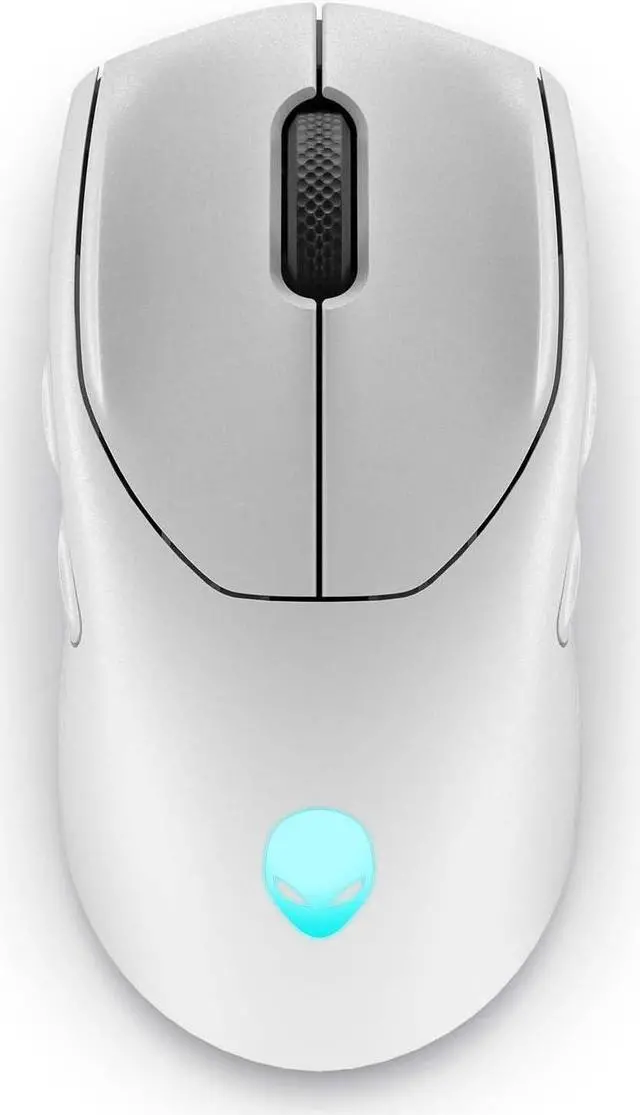 Main image of Alienware AW720M Tri-Mode Wireless Gaming Mouse - 2.4GHz Wireless, Bluetooth 5.1, 26,000 DPI, 8-Fully Programmable Buttons, Magnetic Snap Charging Adapter USB-A to USB-C Cable - Lunar Light