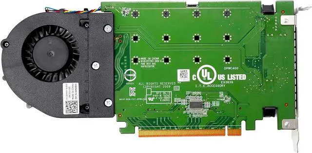 Alt view image 5 of 7 - M.2 NVME PCIE3.0 x4 Solid State Storage Adapter Card with Fan Fit for DELL T5810 T5820 T7810 T7910 R7910 T7820 T7920 Workstation and 13G R630 R730 14G R540 R740 R640 Server 06N9RH 6N9RH 080G5N 80G5N