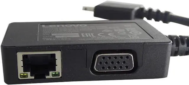 Alt view image 4 of 5 - OneLink VGA/RJ45 Ethernet Expansion Adapter Encrypted Cable for Lenovo ThinkPad Yoga 14, P40 Yoga, Yoga 260/460, X1 Yoga (1st Gen), X1 Carbon 4th Gen, 13 (2nd Gen) 4X90J31060 03X7014Y