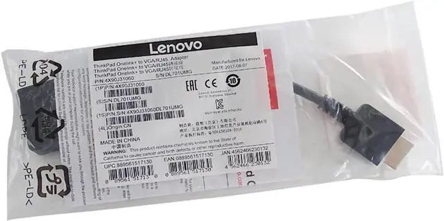 Alt view image 5 of 5 - OneLink VGA/RJ45 Ethernet Expansion Adapter Encrypted Cable for Lenovo ThinkPad Yoga 14, P40 Yoga, Yoga 260/460, X1 Yoga (1st Gen), X1 Carbon 4th Gen, 13 (2nd Gen) 4X90J31060 03X7014Y