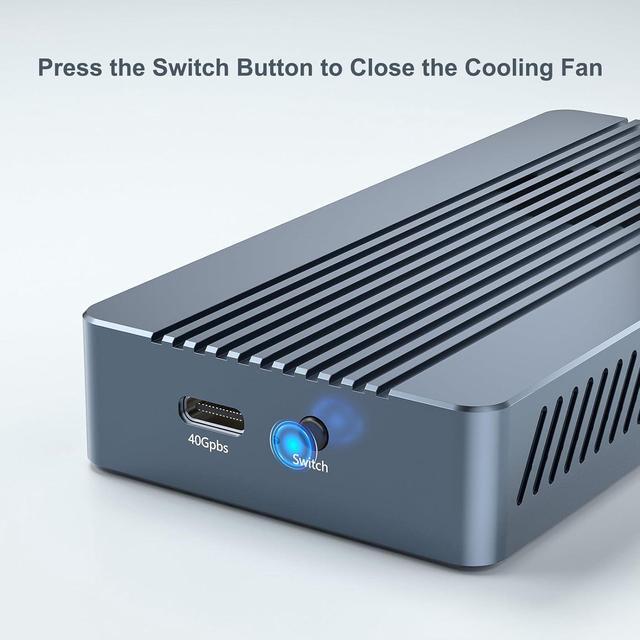 Alt view image 11 of 14 - ACASIS 40Gbps M.2 NVMe SSD Enclosure with Built-in Cooling Fan, Tool Free Installation, TBU 405 Pro for M1 M2 Pro/Max, Compatible with USB4/3.2/3.1/3.0/2.0, Support SSD Size 2280 B+M M-Key