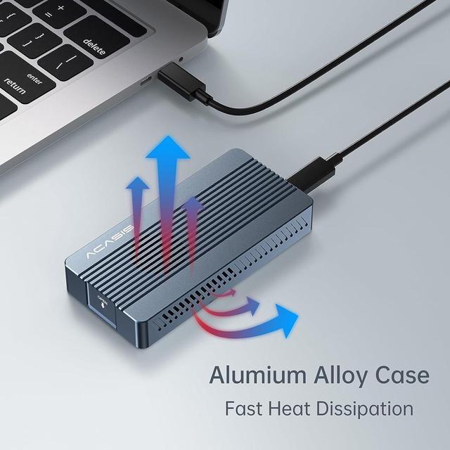 Alt view image 13 of 14 - ACASIS 40Gbps M.2 NVMe SSD Enclosure with Built-in Cooling Fan, Tool Free Installation, TBU 405 Pro for M1 M2 Pro/Max, Compatible with USB4/3.2/3.1/3.0/2.0, Support SSD Size 2280 B+M M-Key