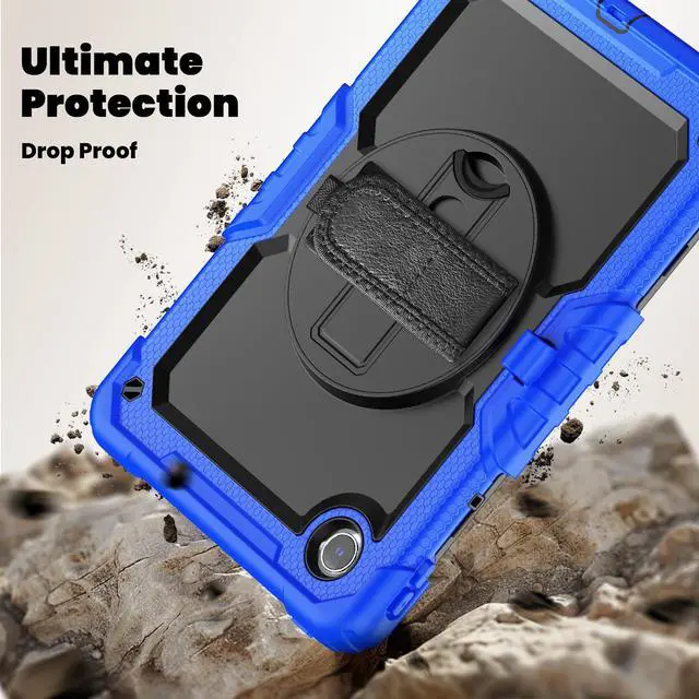 Alt view image 3 of 7 - Protective Case for  Tab M11 (2023) TB-330FU /  Pad 2024 11inch (Model:TB-331FC)  Shockproof Rugged Slim Cover 11 Inch with Kickstand/Shoulder Strap- Blue