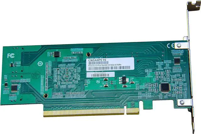 Alt view image 6 of 6 - PCI Express x16 to 4*SlimSAS 8X Expander, 8*U.2 NVMe SSD Adapter with SFF-8654 74 Pin Connector and Broadcom PLX8748 chipset for Servers