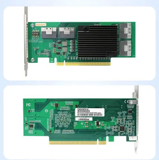 Main image of PCI Express x16 to 4*SlimSAS 8X Expander, 8*U.2 NVMe SSD Adapter with SFF-8654 74 Pin Connector and Broadcom PLX8748 chipset for Servers