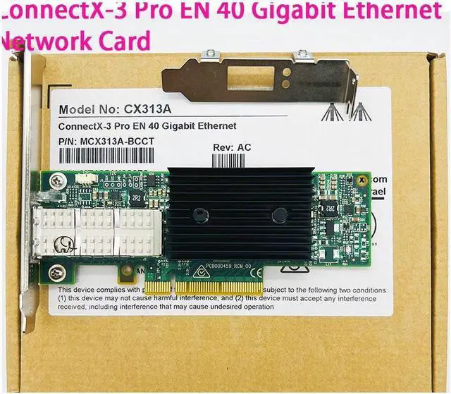 Alt view image 3 of 7 - Mellanox MCX313A-BCCT Connectx-3 Pro EN Network Adapter PCI Express 3.0 X8 56 Gigabit Ethernet (MCX313A-BCCT)