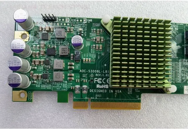 Alt view image 5 of 6 - AOC-S3008L-L8I 8 Internal Ports 12Gb s 63HDD RAID Card