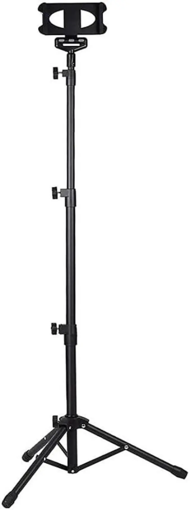 Main image of Tripod Stand Floor Stand, Height Adjustable Foldable Tripod Stand for CellPhone/Tablet, Compatible with Galaxy Tab, Fire 7/HD8/HD10, Most 4.7-12 Phone/Pad Pro/Mini/Air, Height Adjustable 21.65-57.08in