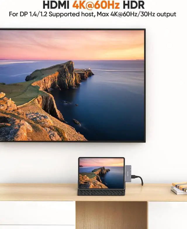 Alt view image 6 of 7 - CableCreation for iPad Pro USB C Hub, 5 in 1 Microsoft Surface USB C Hub Adapter with 4K HDMI, 3.5mm Headphone Jack, USBC 100W PD Charging 5Gbps USB, iPad Headphone Adapter Multiport for iPad