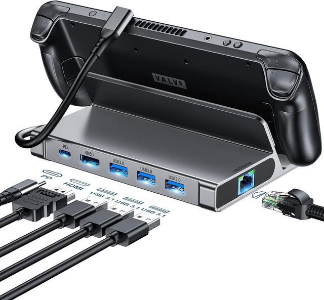 Docking Station for Steam Deck, 6-in-1 Steam Deck Dock Stand
