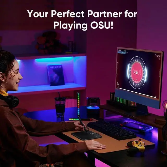 Alt view image 7 of 7 - Deco 640 Drawing Tablet with 16384 Pressure Levels Sensitivity Battery-Free Stylus 6*4 Inch OSU Drawing Pad Graphic Tablet for Digital Drawing Teaching Designing Editing Work for PC Mac Android