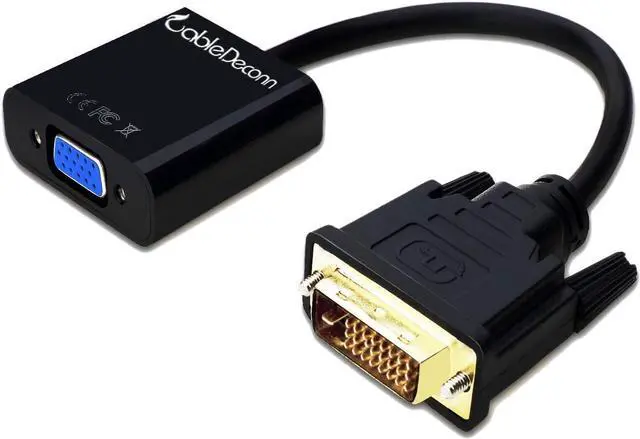 Main image of CableDeconn Active DVI-D Link 24+1 Male to VGA Female M/F Video Cable Adapter Converter