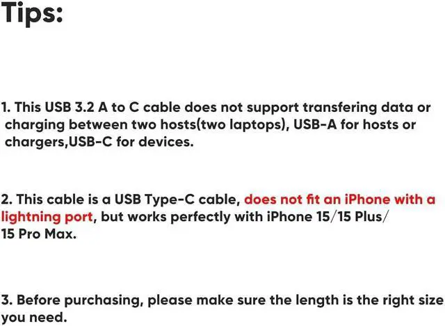 Alt view image 7 of 7 - CableCreation 2-Pack USB C to USB A Cable 3.3FT, USB C to USB 3.2 Gen2 10Gbps USB A to C Data Cable, Android Auto USB C Cable 3A for USB C External SSD MacBook Pro iPad, iPhone 16/15, Pixel, 1.0m Gray