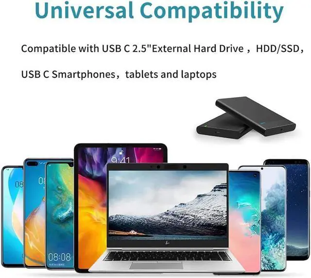 Alt view image 2 of 7 - CableCreation 2-Pack USB C to USB A Cable 3.3FT, USB C to USB 3.2 Gen2 10Gbps USB A to C Data Cable, Android Auto USB C Cable 3A for USB C External SSD MacBook Pro iPad, iPhone 16/15, Pixel, 1.0m Gray