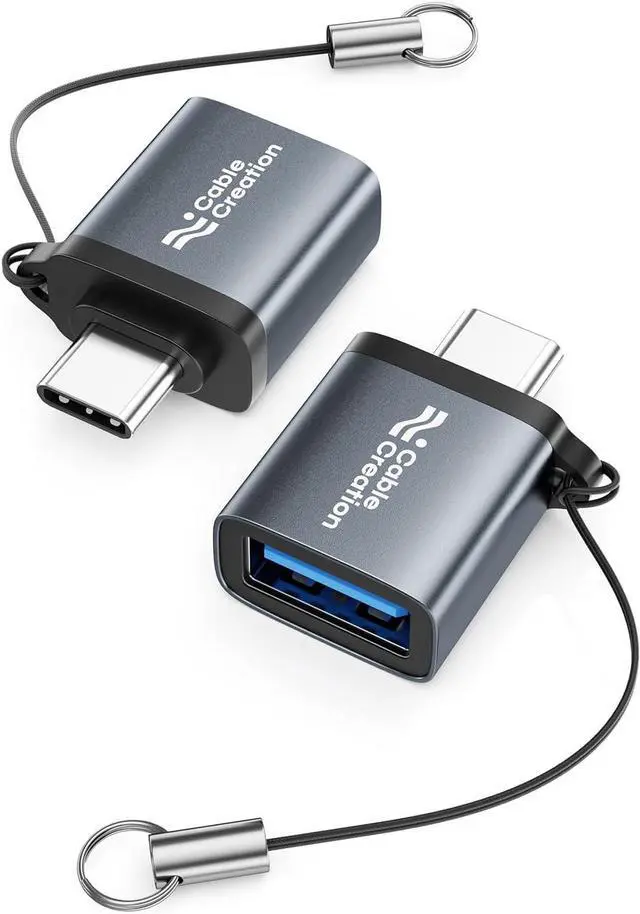 Main image of CableCreation USB to USB C Adapter, USB 3.2 Gen 2 10Gbps, USB C Male to USB Female Adapter Compatible with iPhone 15 Pro/MacBook Pro/Air/iPad Pro,Thunderbolt 4/3 and More Type C Devices