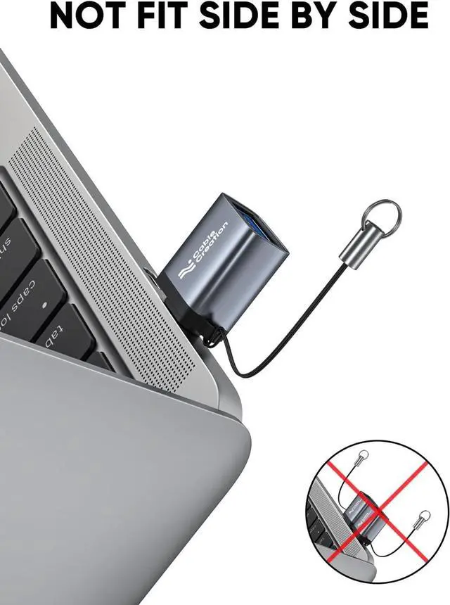 Alt view image 6 of 7 - CableCreation USB to USB C Adapter, USB 3.2 Gen 2 10Gbps, USB C Male to USB Female Adapter Compatible with iPhone 15 Pro/MacBook Pro/Air/iPad Pro,Thunderbolt 4/3 and More Type C Devices