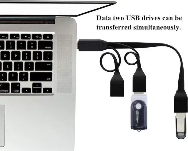 Alt view image 3 of 7 - 3in1 OTG USB C 3.0 Cable,USB Type C 3.0 Male to 2 Port USB 2.0 + USB 3.0 Female OTG Splitter Cable,On The Go(OTG) for Smartphone,Laptops,Mouse Keyboards, More USB and Type-C Devices(21cm)