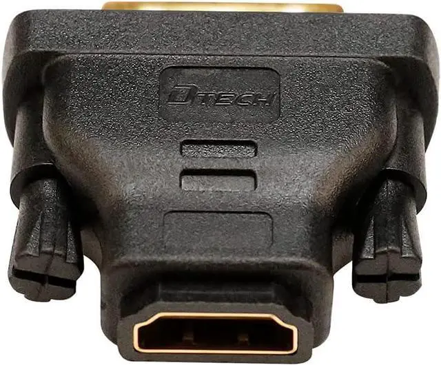 Alt view image 4 of 6 - DTech DVI Male to HDMI Female Adapter Bi-Directional DVI-D Port Converter