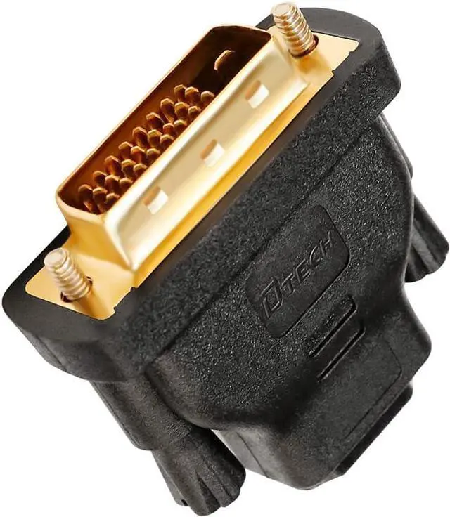 Alt view image 5 of 6 - DTech DVI Male to HDMI Female Adapter Bi-Directional DVI-D Port Converter