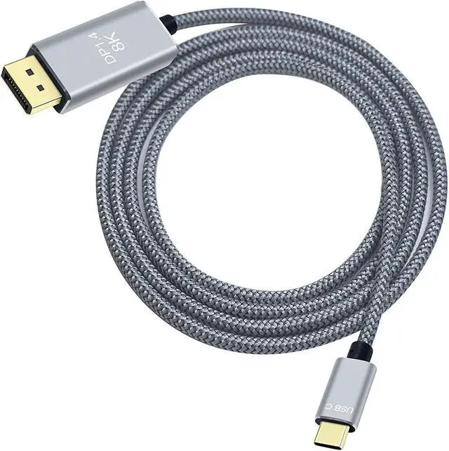 Alt view image 6 of 6 - DCHAV 8K USB-C to DisplayPort Cable 3-Foot 4K@144Hz 8K@60Hz 2K@165Hz USB to DP Adapter Display Port Cord Nylon Braided Aluminum Connector for Monitor Computer Laptop Television Tablet