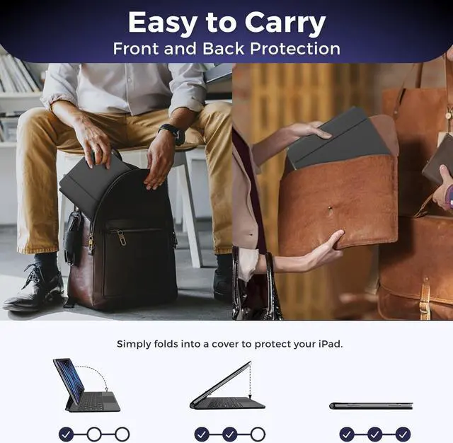 Alt view image 7 of 7 - iPad Air 13 Inch Keyboard: iPad Air 13 Inch Case Keyboard, iPad Pro 12.9 Case with Keyboard for 3/4/5/6th Gen | Floating Cantilever Stand, Multi-Touch Trackpad Multi-Color Backlit iPad Magic Keyboard