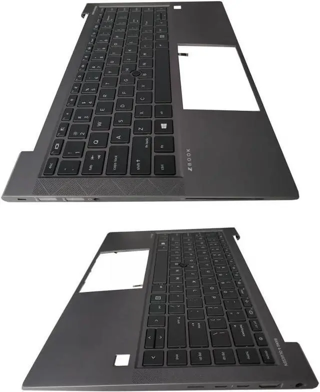 Alt view image 5 of 7 - New Replacement for ZBOOK Firefly 14 G7 G8 Laptop Upper Case Palmrest Backlit Keyboard Assembly Part M07131-001 M36447-001 Gray