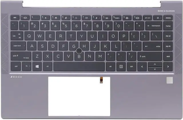 Main image of New Replacement for ZBOOK Firefly 14 G7 G8 Laptop Upper Case Palmrest Backlit Keyboard Assembly Part M07131-001 M36447-001 Gray