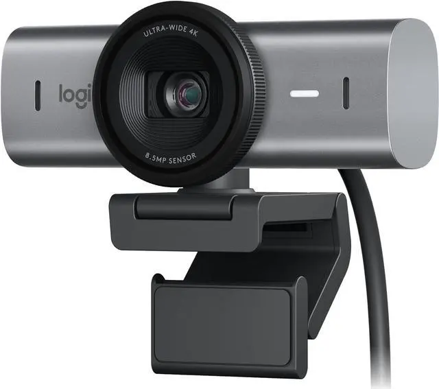 Main image of MX Brio Ultra HD 4K Collaboration and Streaming Webcam, 1080p at 60 FPS, Dual Noise Reducing Mics, Show Mode, USB-C, Webcam Cover, Works with Microsoft Teams, Zoom, Google Meet - Graphite
