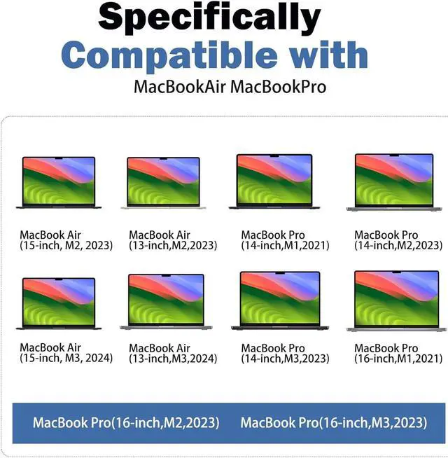 Alt view image 5 of 7 - 140W USB-C to Magnetic 3 Power Cable, Compatible with MacBook Pro M1/M2/M3 Pro/Max 14"/16" 2021/2022/2023 & MacBook Air 13.6"/15.3" M2/M3 2022/2023/2024-6.6ft (Silver)