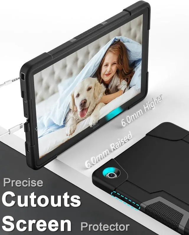 Alt view image 6 of 7 - Case for Galaxy Tab A9 Plus Case,Tablet A9 Plus Case with Built-in Screen Protector Kickstand,Hybrid Shockproof Galaxy Tab A9+ Case 11 Inch (SM-X210/X216/X218) Black