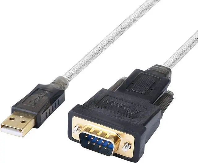 Main image of DTech Serial Cable to USB Adapter DB9 Male RS232 Port Supports Windows 11 10 8 7 Mac (6 Feet, PL2303)