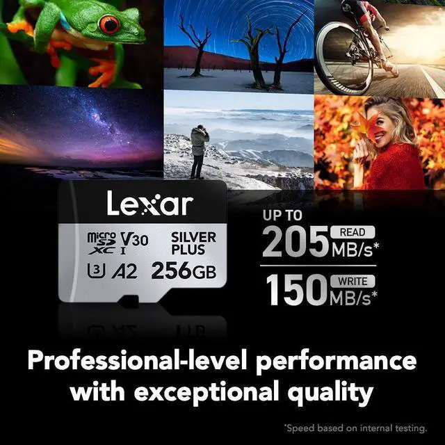 Alt view image 4 of 6 - Dual-Slot USB-A/C Reader, 205MB/s Transfer Speed, Supports SD and microSD Cards +256GB Professional Silver Plus microSDXC Memory Card w/SD Adapter, UHS-I, C10, U3, V30, Full-HD (LMSSIPL256G-B2ANU)