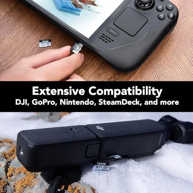 Alt view image 5 of 6 - Dual-Slot USB-A/C Reader, 205MB/s Transfer Speed, Supports SD and microSD Cards +256GB Professional Silver Plus microSDXC Memory Card w/SD Adapter, UHS-I, C10, U3, V30, Full-HD (LMSSIPL256G-B2ANU)