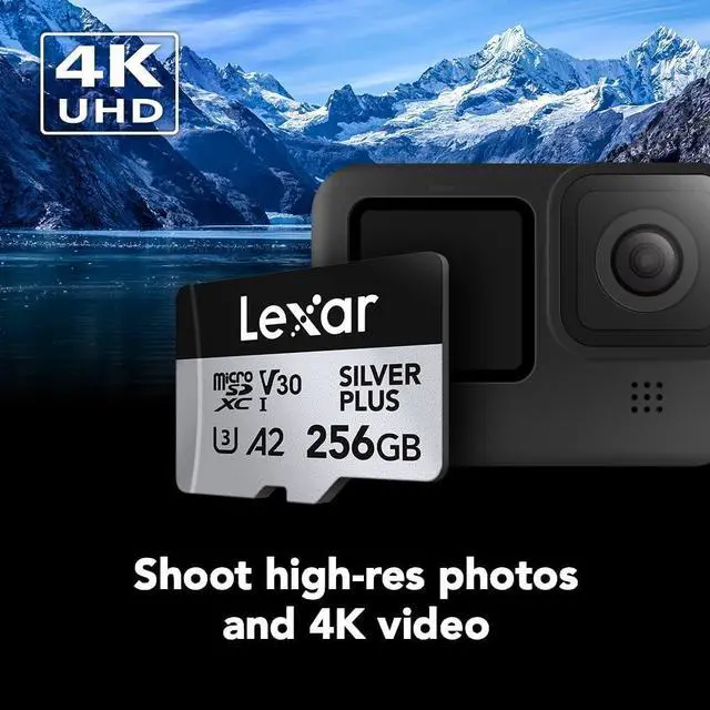 Alt view image 3 of 6 - Dual-Slot USB-A/C Reader, 205MB/s Transfer Speed, Supports SD and microSD Cards +256GB Professional Silver Plus microSDXC Memory Card w/SD Adapter, UHS-I, C10, U3, V30, Full-HD (LMSSIPL256G-B2ANU)