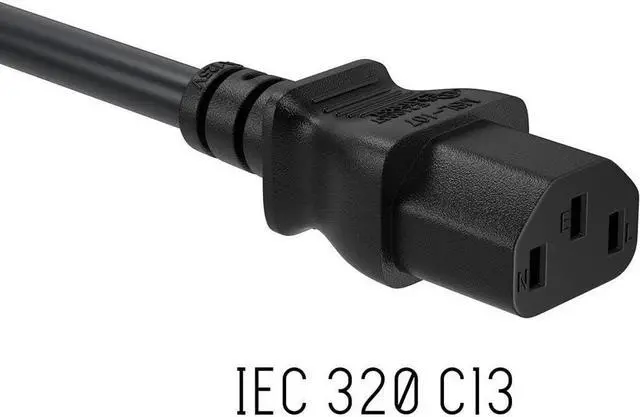 Alt view image 3 of 3 - UL Listed 2.82FT Computer Power Cord, NEMA 5-15P to C13, 10A 125V, 18AWG, Black Replacement AC Power Cord, Printer Power Cord, PC Power Supply Cable, Monitor Power Cable-2.82ft(86CM)