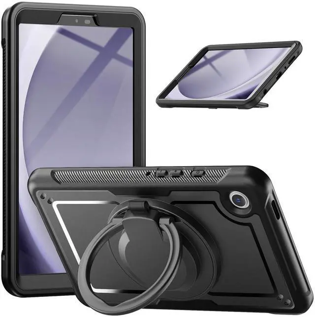 Main image of Case for  Galaxy Tab A9 Case 8.7 Inch, Full Body Protective with Screen Protector/Hand Strap, Sturdy Shockproof for A9 Tablet Case 2023 SM-X110/X115/X117 - Black