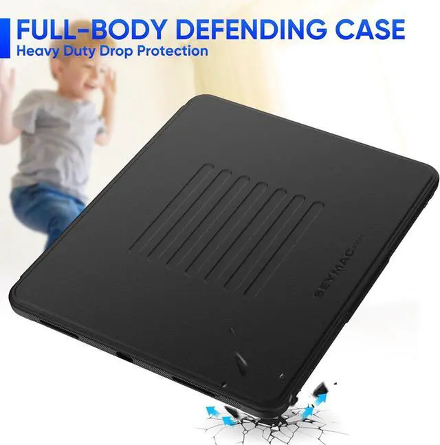Alt view image 3 of 7 - Case for iPad Air 13 inch (M2) 2024/ Air 6th Generation, Auto Sleep/Wake Case with Magnetic Multi-Angles Stand, Card Slot, Black