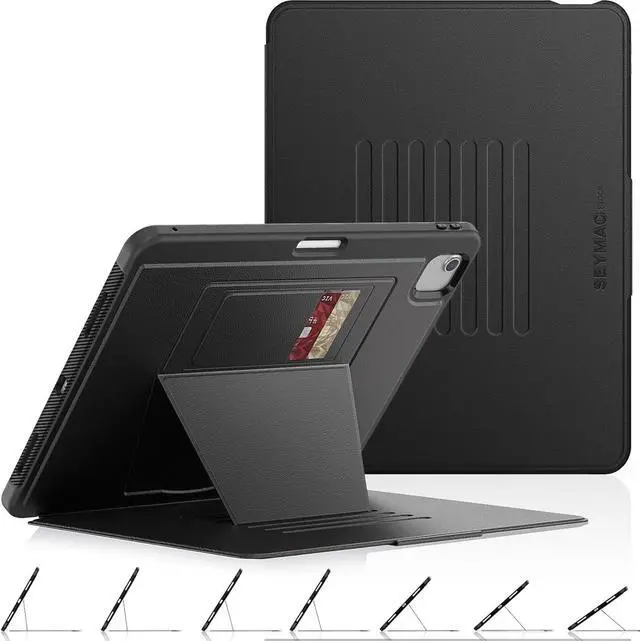 Main image of Case for iPad Air 13 inch (M2) 2024/ Air 6th Generation, Auto Sleep/Wake Case with Magnetic Multi-Angles Stand, Card Slot, Black