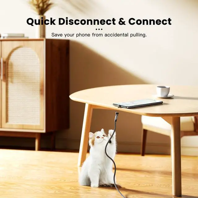 Alt view image 5 of 7 - Magnetic Charging Cable 4 Pack(3.3/3.3/6.6/6.6ft), Fast Charging & 480Mbps Data Transfer, CarPlay, 540°Rotation, Universal Compatibility, USB C Type-C Micro