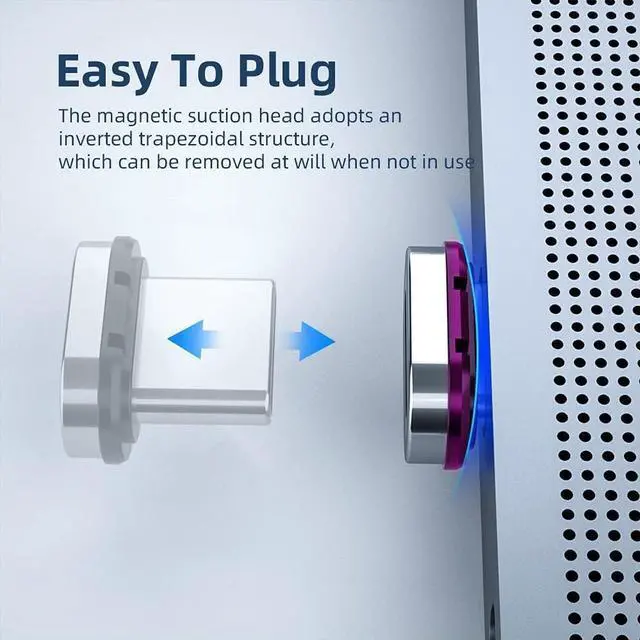 Alt view image 3 of 7 - USB C Magnetic Adapter 24Pins, Type C Magnetic Connector Support PD 100W USB3.1 Gen2x2 20Gbps Data Transfer 4K@60 Hz Video Output, Compatible with MacBook Pro/Air Type C Devices