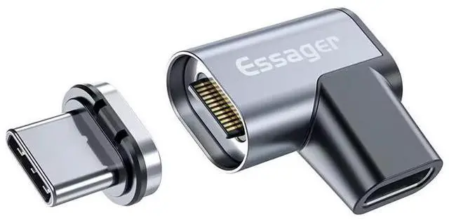 Main image of USB C Magnetic Adapter 24Pins, Type C Magnetic Connector Support PD 100W USB3.1 Gen2x2 20Gbps Data Transfer 4K@60 Hz Video Output, Compatible with MacBook Pro/Air Type C Devices