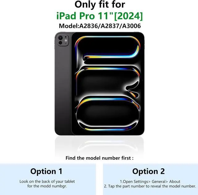 Alt view image 2 of 7 - Case for iPad Pro 11 Inch Case 2024 (M4) 5th Generation, Heavy Duty Shockproof Cover with 360° Rotating Handle/Bracket/Pen Holder/Shoulder Strap for A2836/A2837/A3006, Black