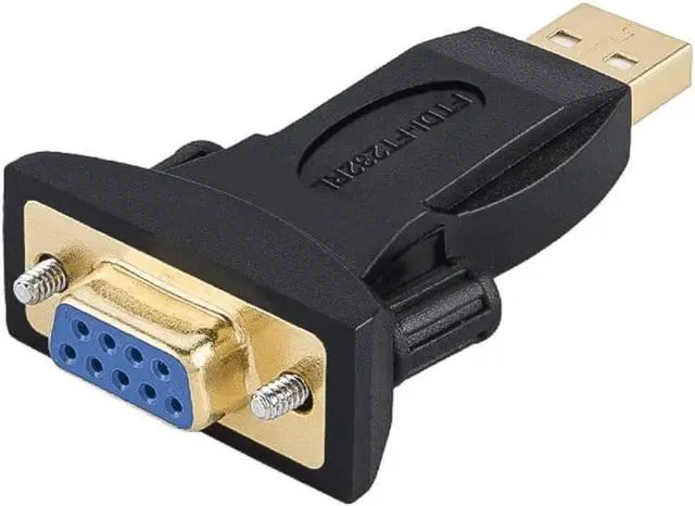 Main image of CableCreation USB to RS232 Adapter with FTDI Chipset, USB 2.0 Male to RS232 Female DB9 Serial Converter for Cashier Register, Modem, Scanner, Industriual Machinery, CNC and Above,Black