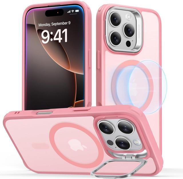 Main image of ESR for iPhone 16 Pro Case, Camera Control Button Compatible with MagSafe, Military-Grade Protective Case, Built-in Stash Stand Phone Case, Scratch-Resistant Back Cover, Classic Series, Pink