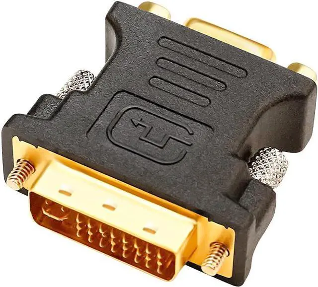 Main image of DVI to VGA Adapter DVI Male to VGA Female Adapter DVI-I Converter 24+5 Port for Computer Monitor TV Old Video Card (Digital to Analog Directional Connection)