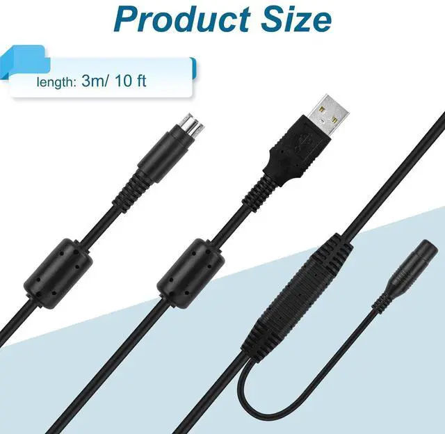 Alt view image 2 of 5 - Replacement USB Webcam Power Cable Data Cord Compatible with Log-itech CC2900e CC3500e 2900ep 3000e/ PTZ Pro Webcam Power Cable Data Cable, 10FT